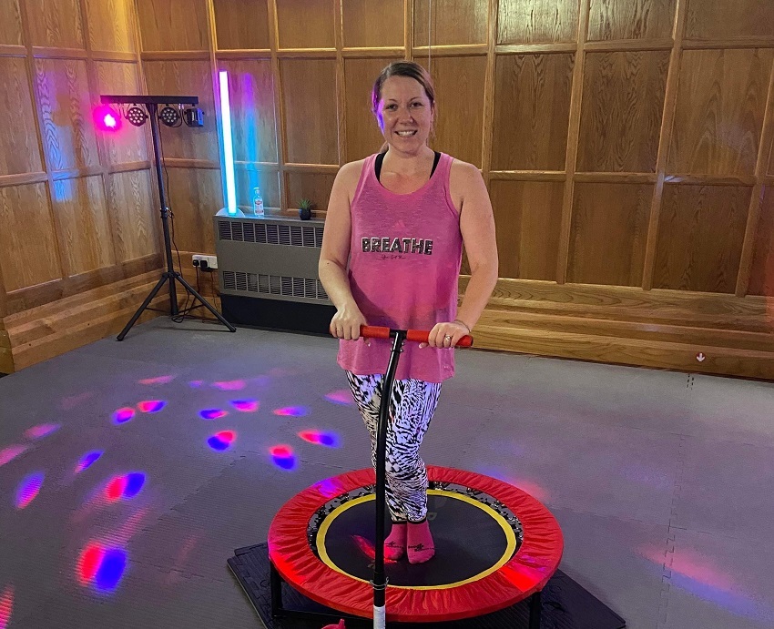 Gemma Warrington at exercise class